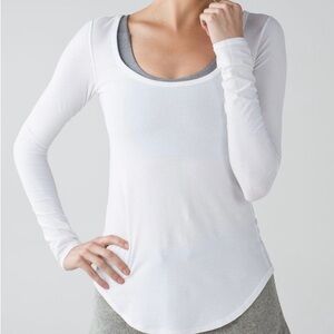 Lululemon Inner Essence Long Sleeve Tee
White